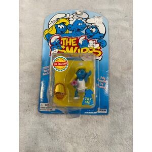 Vintage 1996 The Smurfs Smurfette Poseable Figure Toy Island Irwin 13010